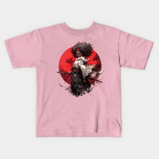 Afro Samurai Girl Kids T-Shirt